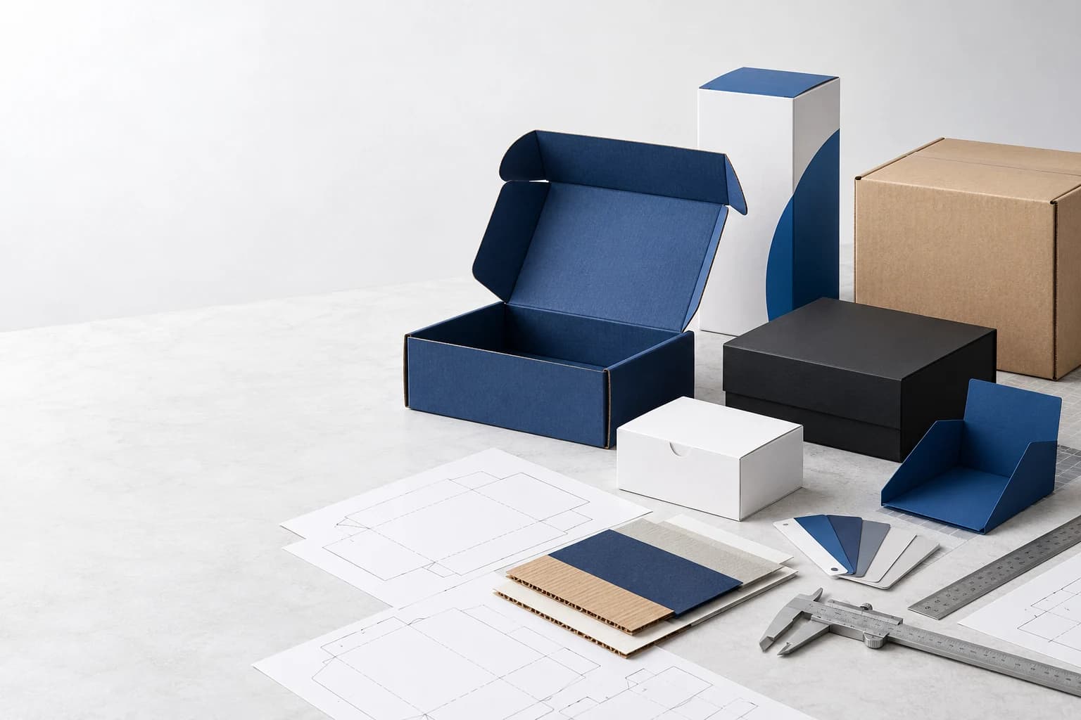 Examples of custom mailer, folding carton, rigid, and corrugated packaging for low-volume production