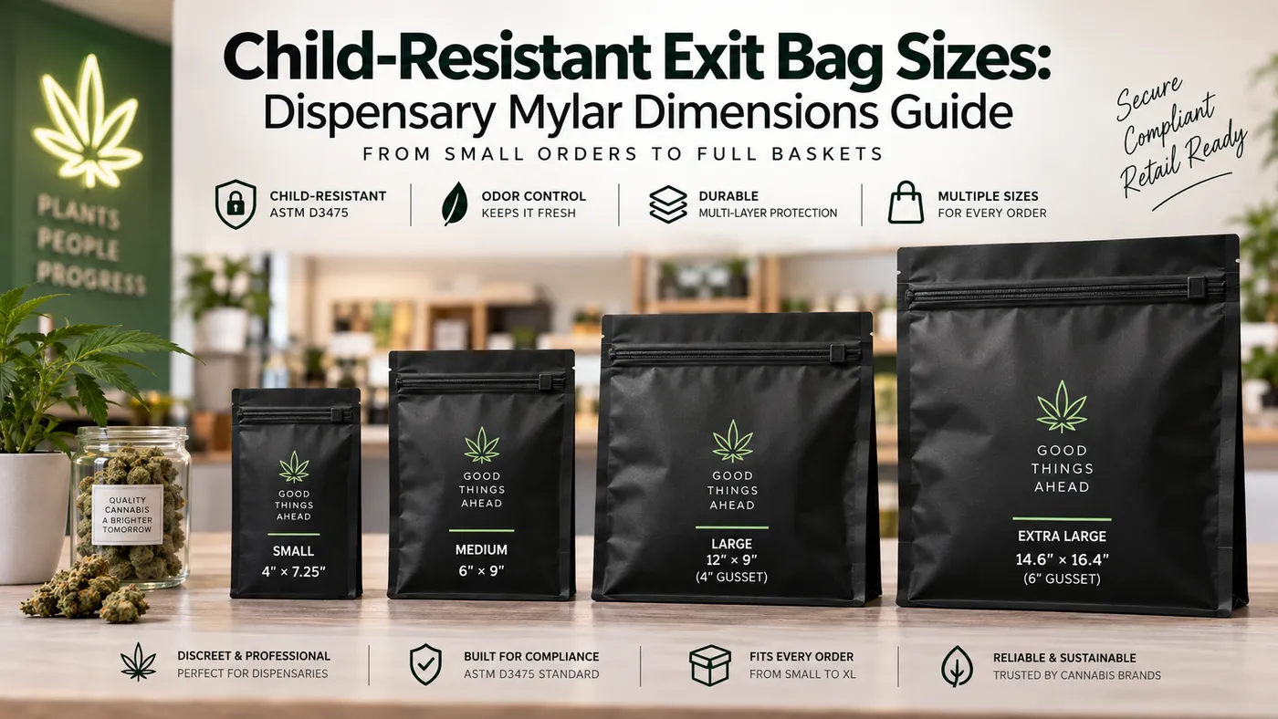 Child Resistant Exit Bag Sizes