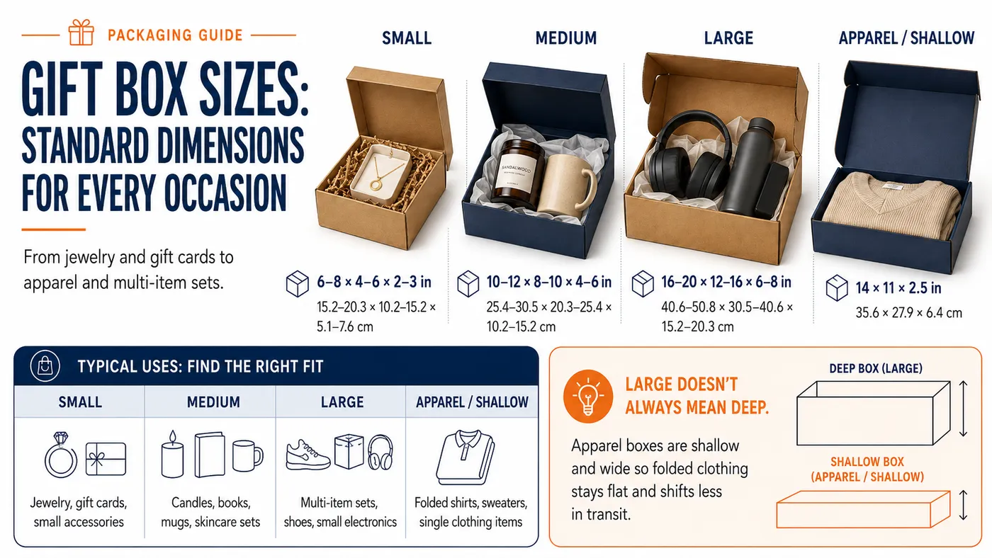 Gift Box Sizes