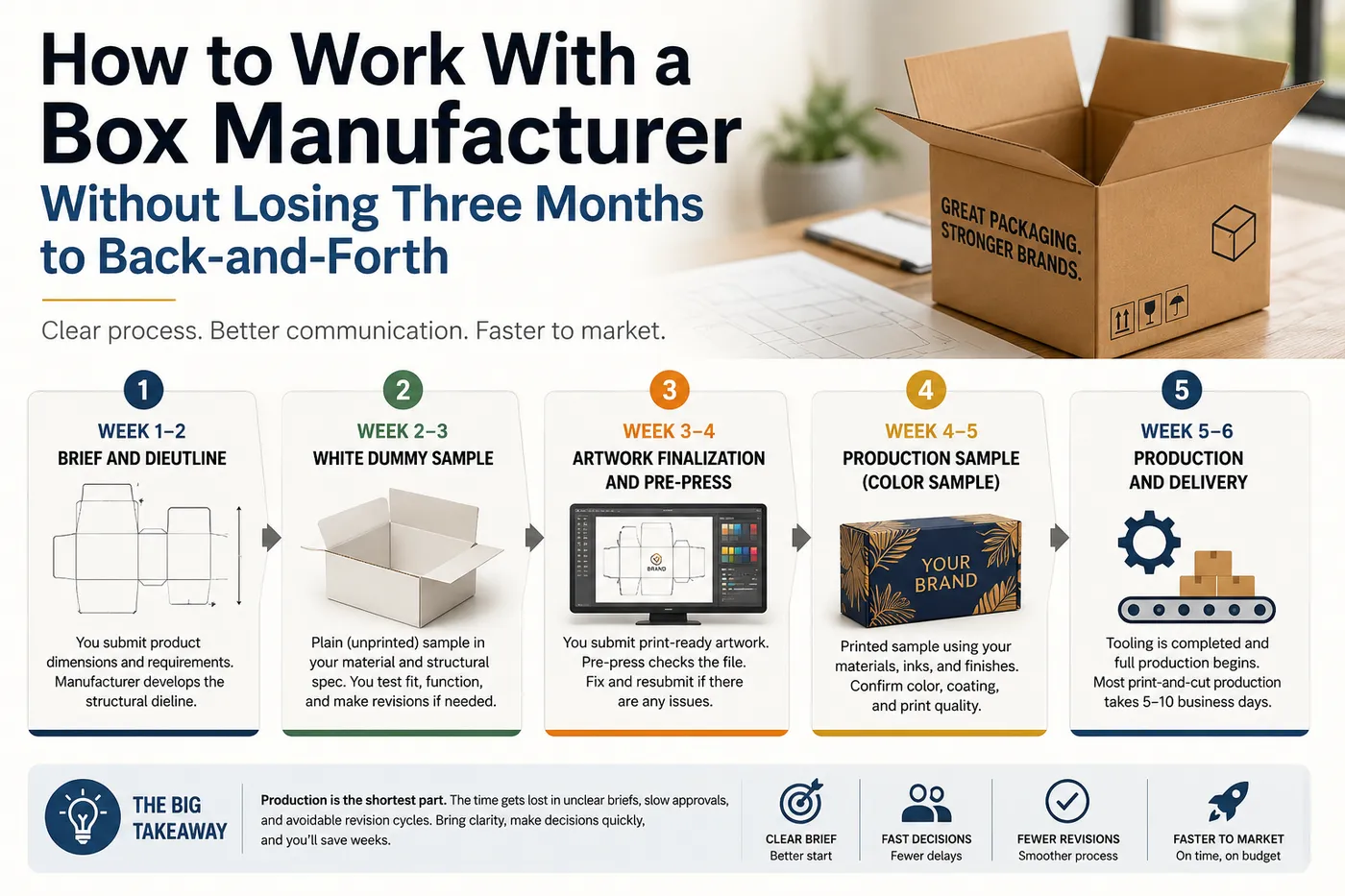 How to Work With a Box Manufacturer Without Losing Three Months