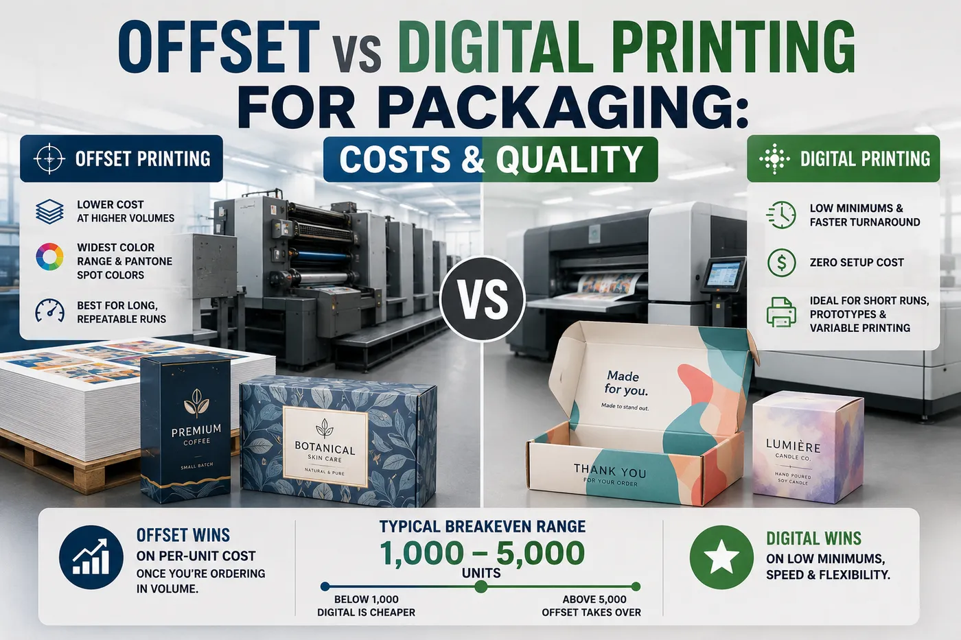 Offset vs Digital Printing for Packaging