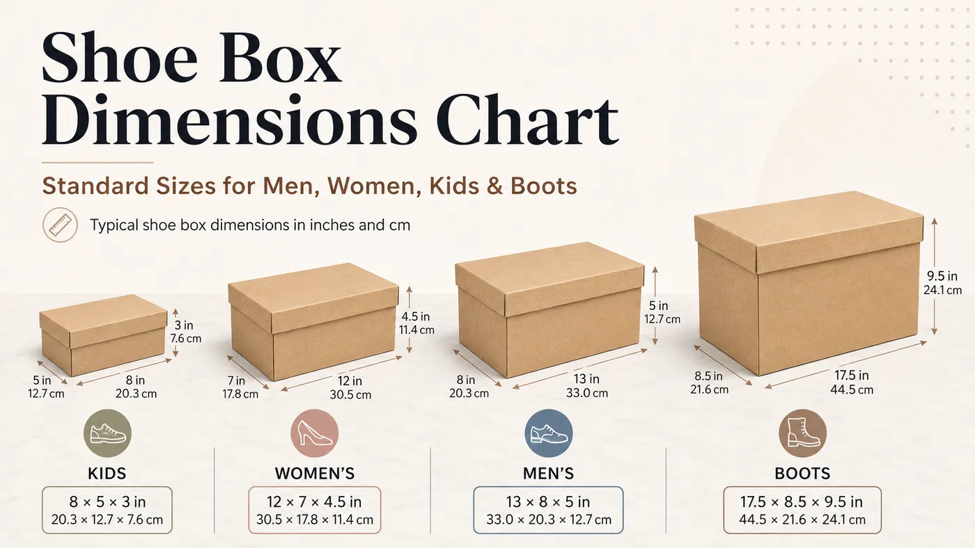 shoe box dimensions