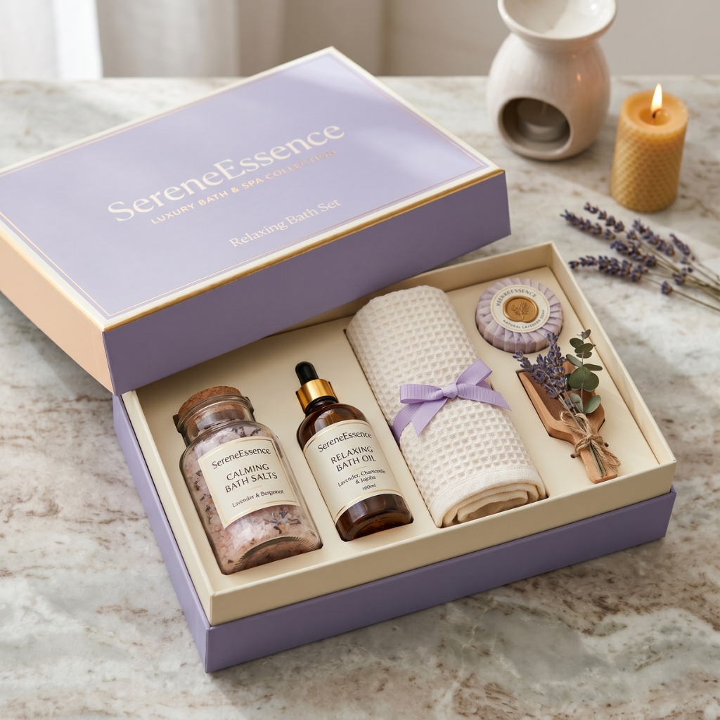 Custom Bath Set Packaging Boxes