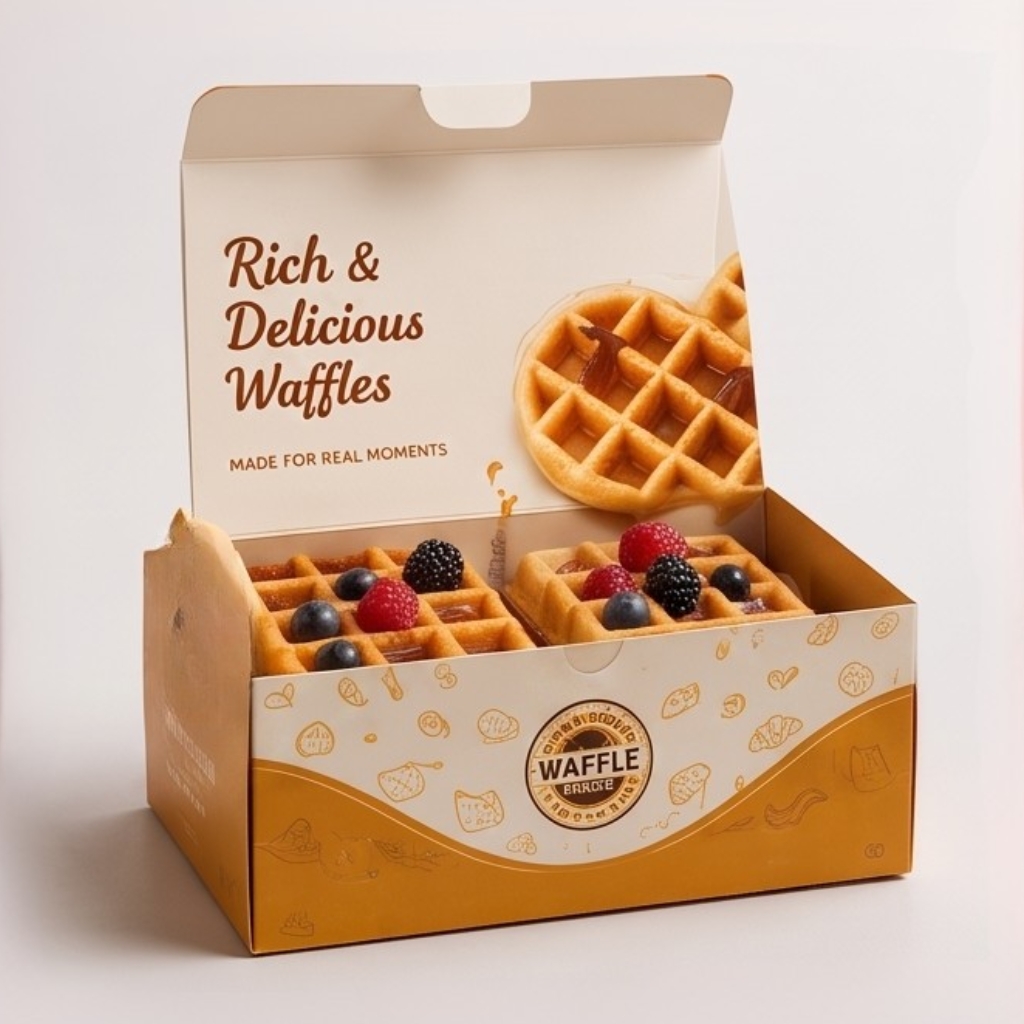 Custom High Quality Waffles Packaging Boxes
