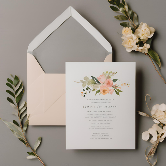 Custom Invitation Envelopes with Card Insert