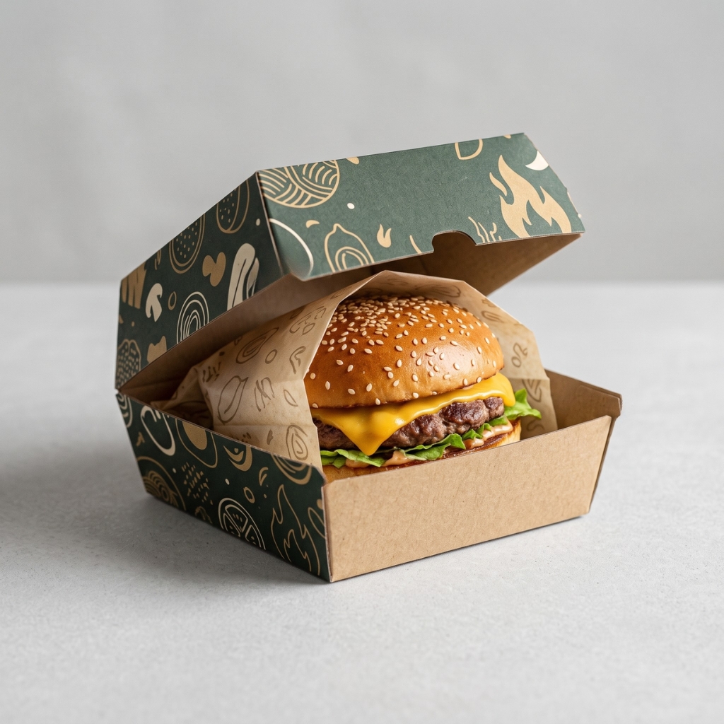 Custom Printed Burger Packaging Boxes