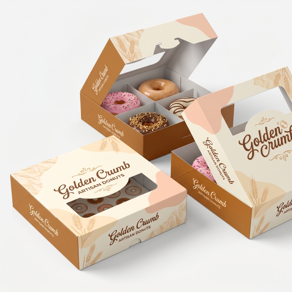 Custom Printed Donut Packaging Boxes