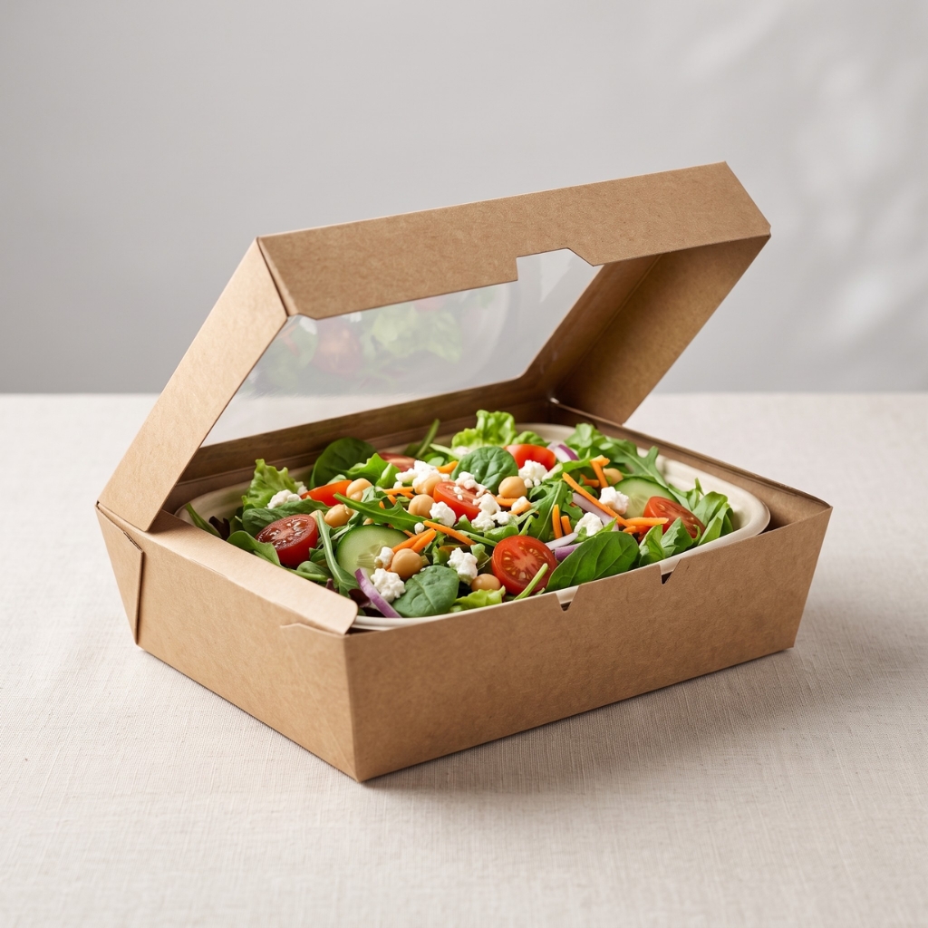 Custom Salad Packaging Boxes With Window