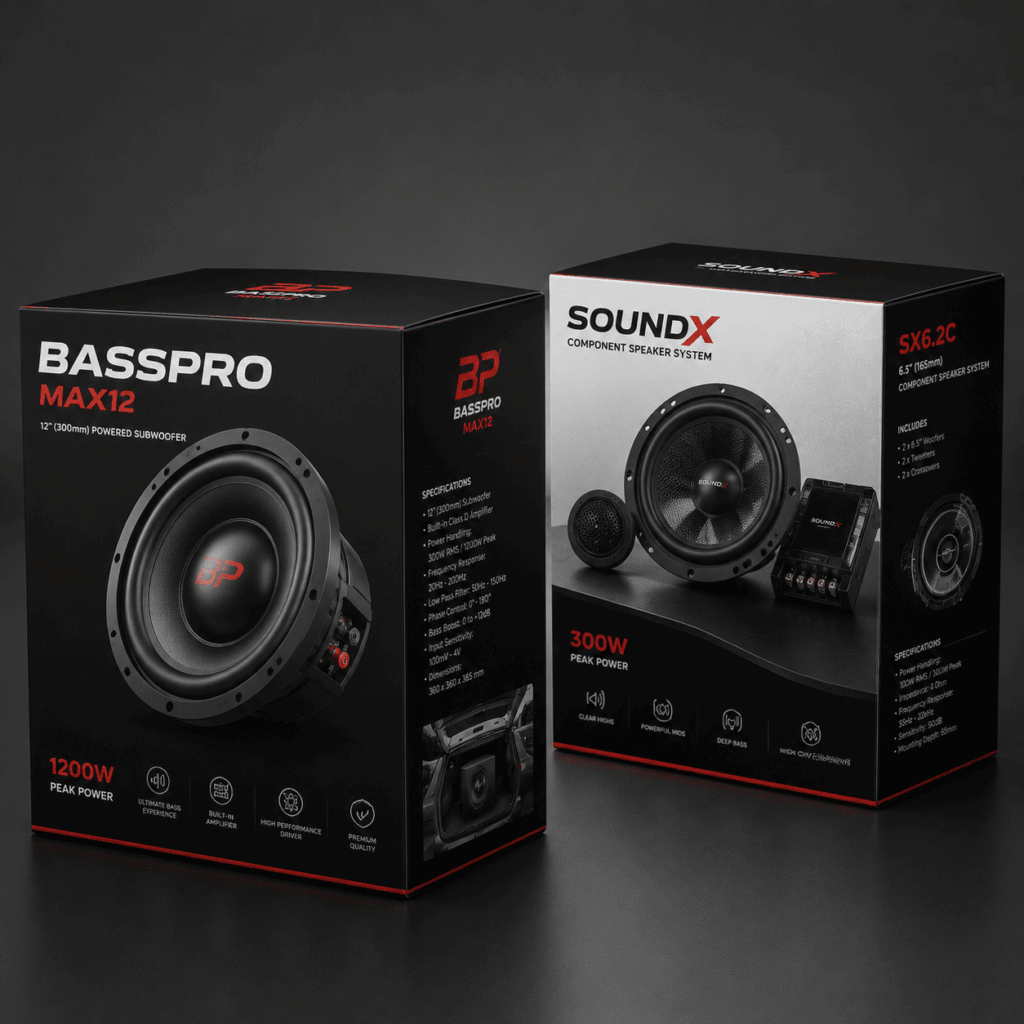 Custom Subwoofer & Speaker Packaging Boxes
