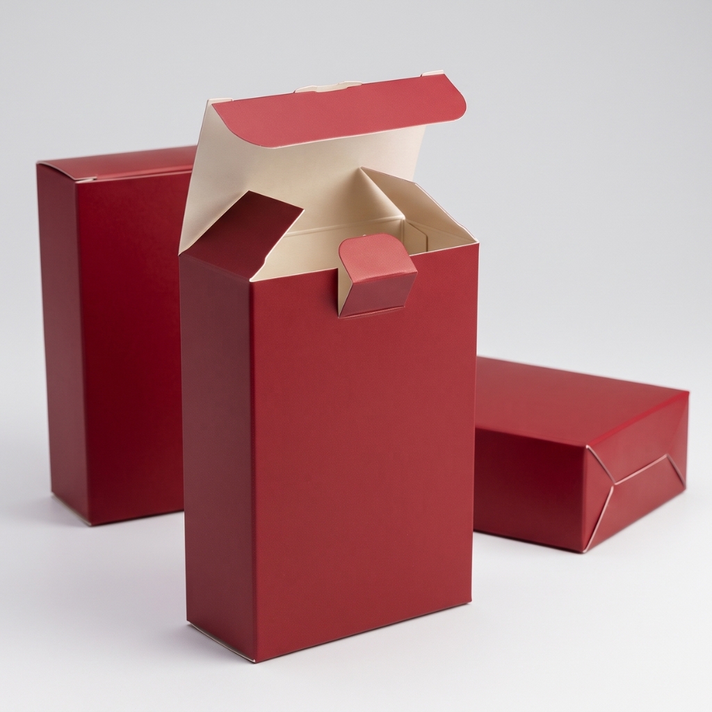 Custom Tuck End Red Card Boxes