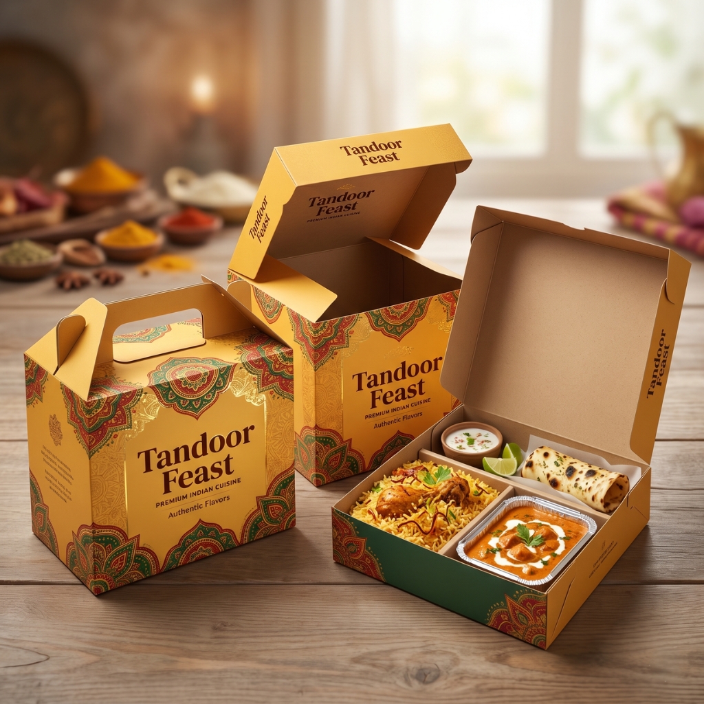 Customized Indian Food Takeout Boxes