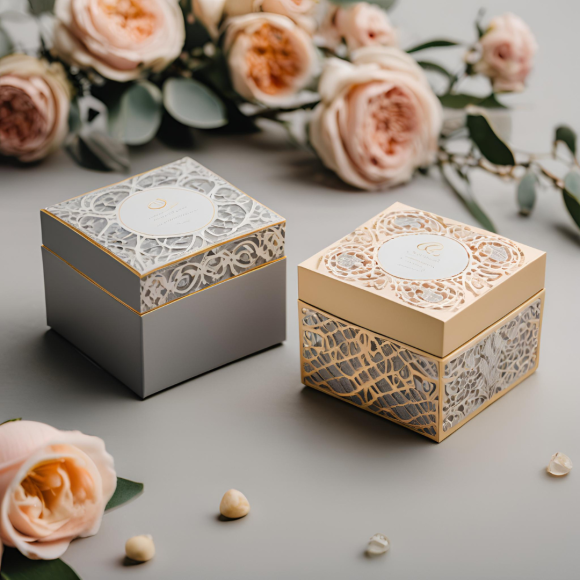 Custom Luxurious Wedding Favor Boxes