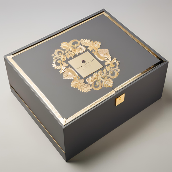 Custom Luxury Apparel Box With Gold Foil