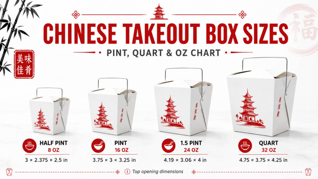 Chinese Takeout Box Sizes