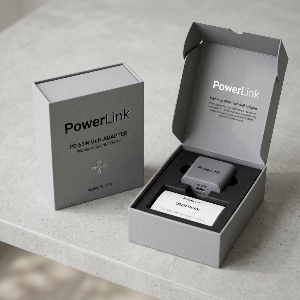 Custom Grey Adapter Packaging Boxes