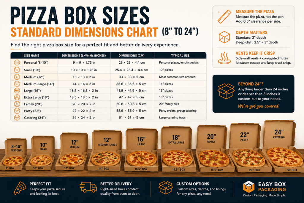 Pizza Box Sizes
