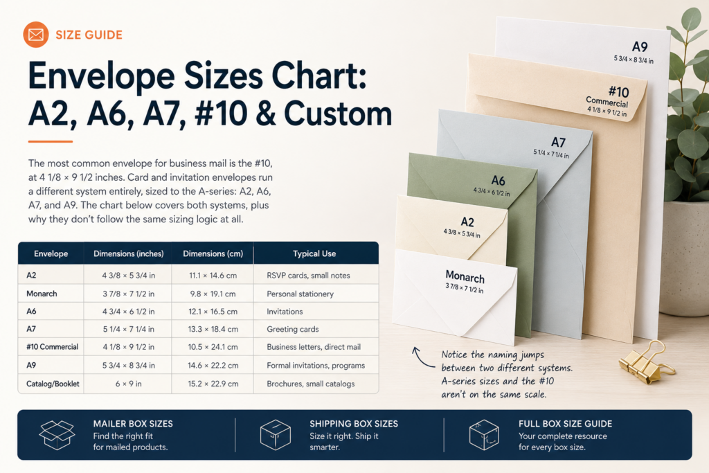 envelope Size Chart
