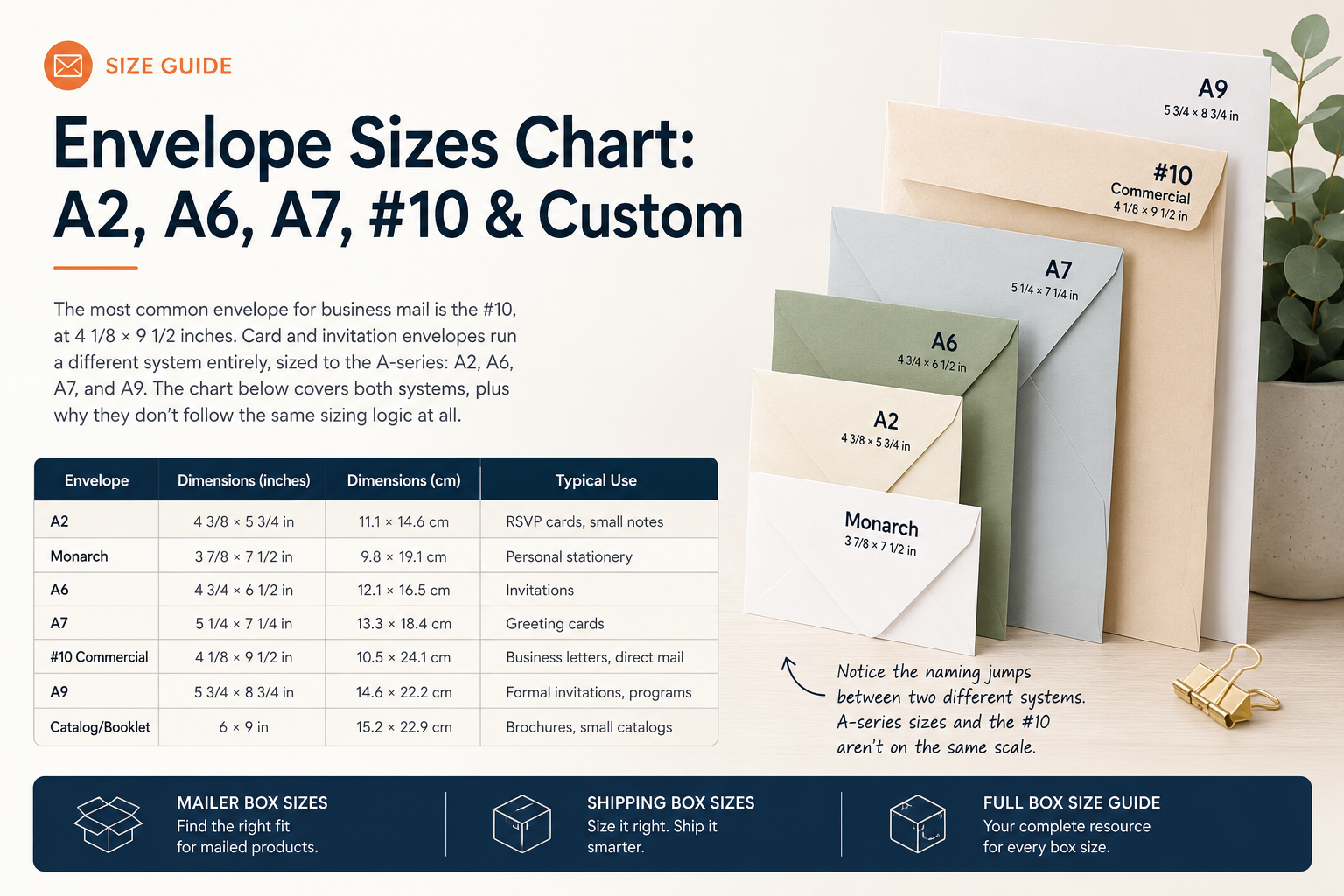 envelope Size Chart