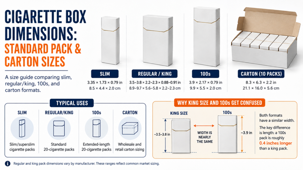 Cigarette Box Dimensions