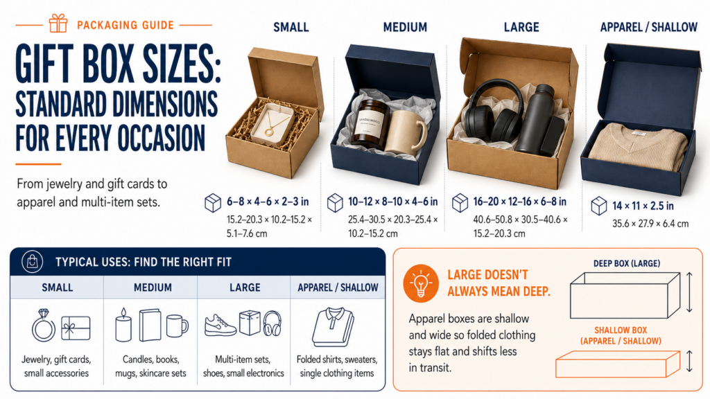 Gift Box Sizes