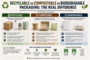 Recyclable vs Compostable vs Biodegradable